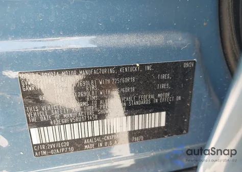 2024 Toyota Rav4 Hybrid Xse z USA, uszkodzony, nr VIN 4T3E6RFV5RU171458